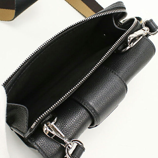 中古 フェンディ 斜め掛け ショルダーバッグ メンズ ブランド FENDI FFマグネットクラスプ ダブルバゲット 7VA649 ブラック USDFE112919011
