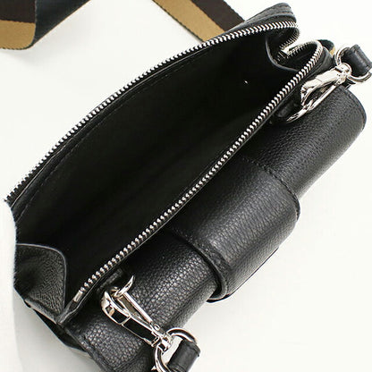 中古 フェンディ 斜め掛け ショルダーバッグ メンズ ブランド FENDI FFマグネットクラスプ ダブルバゲット 7VA649 ブラック USDFE112919011
