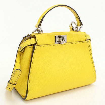 中古 フェンディ ハンドバッグ レディース ブランド FENDI ピーカブー ミニ 2WAY 8BN244 イエロー USDFE113553011