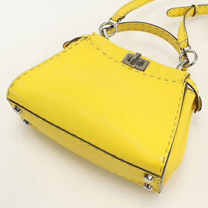中古 フェンディ ハンドバッグ レディース ブランド FENDI ピーカブー ミニ 2WAY 8BN244 イエロー USDFE113553011