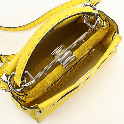 中古 フェンディ ハンドバッグ レディース ブランド FENDI ピーカブー ミニ 2WAY 8BN244 イエロー USDFE113553011