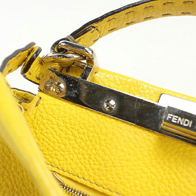 中古 フェンディ ハンドバッグ レディース ブランド FENDI ピーカブー ミニ 2WAY 8BN244 イエロー USDFE113553011