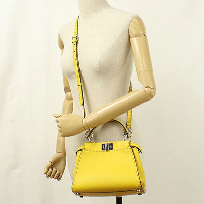 中古 フェンディ ハンドバッグ レディース ブランド FENDI ピーカブー ミニ 2WAY 8BN244 イエロー USDFE113553011