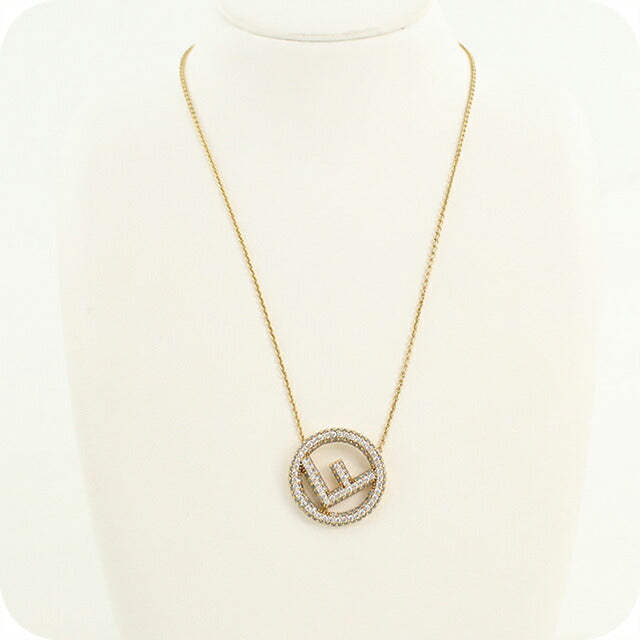中古 フェンディ ネックレス レディース ブランド FENDI エフ イズ フェンディ 8AG760 ゴールド アクセサリー USDFE113760011