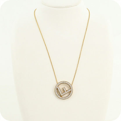 中古 フェンディ ネックレス レディース ブランド FENDI エフ イズ フェンディ 8AG760 ゴールド アクセサリー USDFE113760011