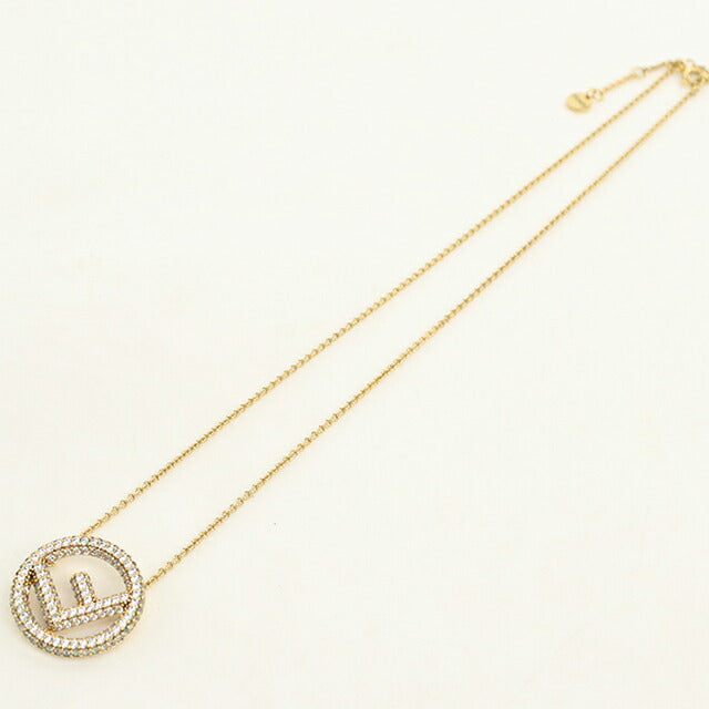 中古 フェンディ ネックレス レディース ブランド FENDI エフ イズ フェンディ 8AG760 ゴールド アクセサリー USDFE113760011
