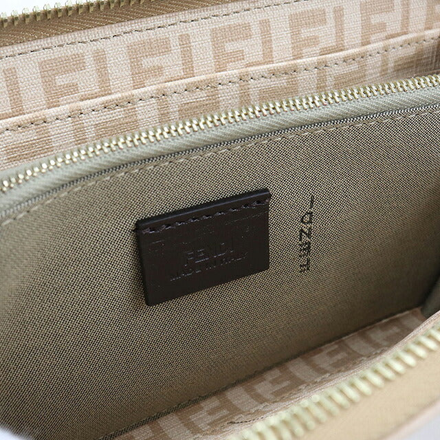 中古 フェンディ 長財布ラウンドファスナー レディース ブランド FENDI ズッキーノ  8M0024 ベージュ USDFE113891011