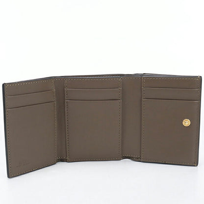 中古 フェンディ 三つ折り財布 三折財布 レディース ブランド FENDI FFダイヤモンド 8M0480 ブラウン USDFE113894011