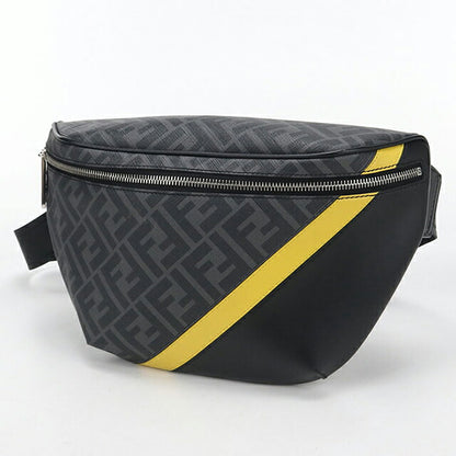 中古 フェンディ ボディバッグ メンズ ブランド FENDI ダイアゴナル ベルトバッグ 7VA562 ブラック USDFE113958011