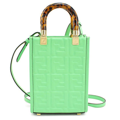 フェンディ ハンドバッグ レディース ブランド FENDI  サンシャイン ショッパー ミニ 2WAY 8BS051 グリーン USDFE113964011