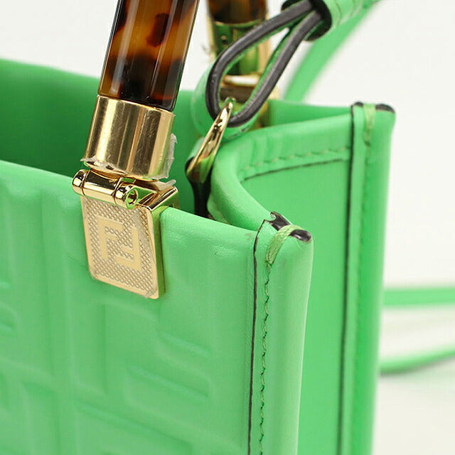 フェンディ ハンドバッグ レディース ブランド FENDI  サンシャイン ショッパー ミニ 2WAY 8BS051 グリーン USDFE113964011