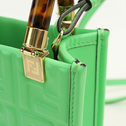 フェンディ ハンドバッグ レディース ブランド FENDI  サンシャイン ショッパー ミニ 2WAY 8BS051 グリーン USDFE113964011