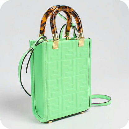 フェンディ ハンドバッグ レディース ブランド FENDI  サンシャイン ショッパー ミニ 2WAY 8BS051 グリーン USDFE113964011