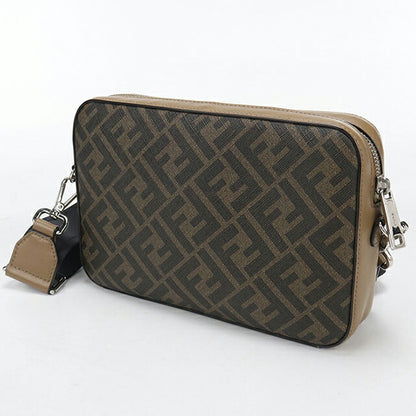 中古 フェンディ ショルダーバッグ メンズ ブランド FENDI ダイアゴナル カメラケース 7M0286 ブラウン USDFE114121011