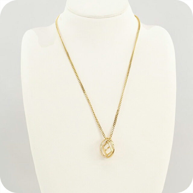中古 フェンディ ネックレス レディース ブランド FENDI エフ イズ フェンディ ゴールド アクセサリー USDFE114182011