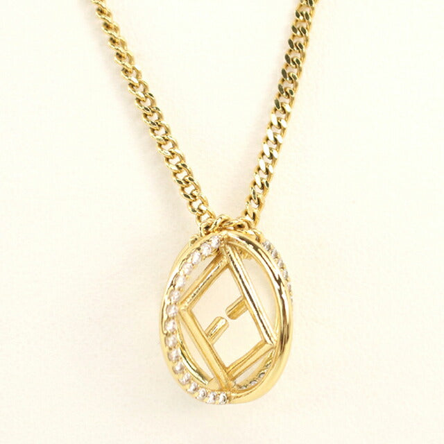 中古 フェンディ ネックレス レディース ブランド FENDI エフ イズ フェンディ ゴールド アクセサリー USDFE114182011