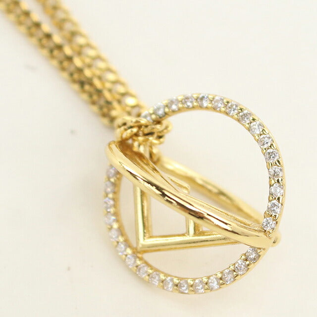 中古 フェンディ ネックレス レディース ブランド FENDI エフ イズ フェンディ ゴールド アクセサリー USDFE114182011