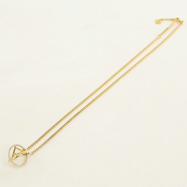 中古 フェンディ ネックレス レディース ブランド FENDI エフ イズ フェンディ ゴールド アクセサリー USDFE114182011