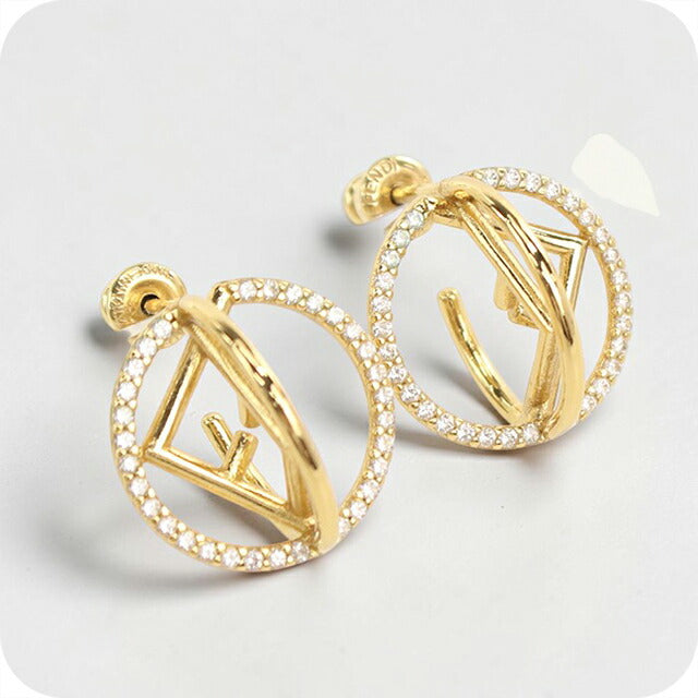 中古 フェンディ ピアス レディース ブランド FENDI エフ イズ フェンディ ゴールド アクセサリー USDFE114183011
