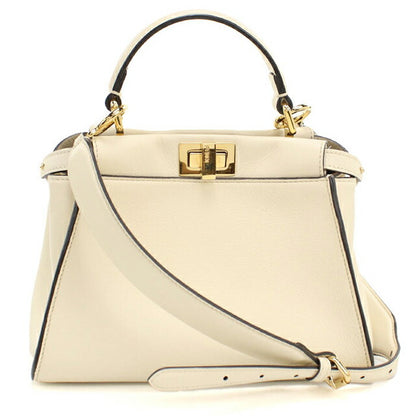 中古 フェンディ ハンドバッグ レディース ブランド FENDI ピーカブー 2WAY 8BN244 ホワイト USDFE114665011