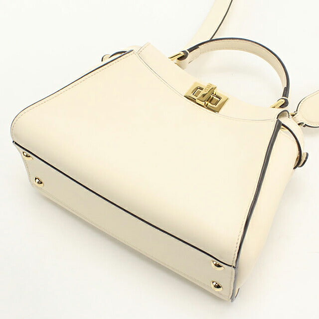 中古 フェンディ ハンドバッグ レディース ブランド FENDI ピーカブー 2WAY 8BN244 ホワイト USDFE114665011