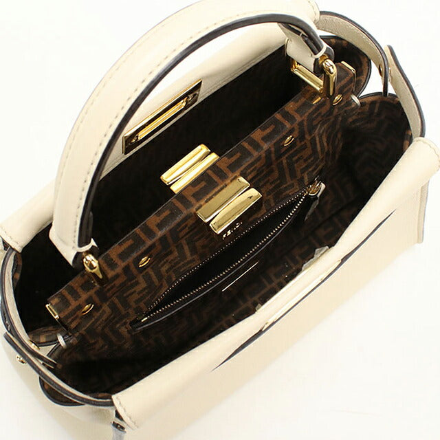 中古 フェンディ ハンドバッグ レディース ブランド FENDI ピーカブー 2WAY 8BN244 ホワイト USDFE114665011