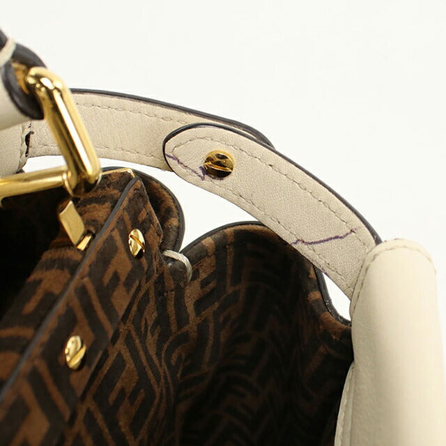 中古 フェンディ ハンドバッグ レディース ブランド FENDI ピーカブー 2WAY 8BN244 ホワイト USDFE114665011
