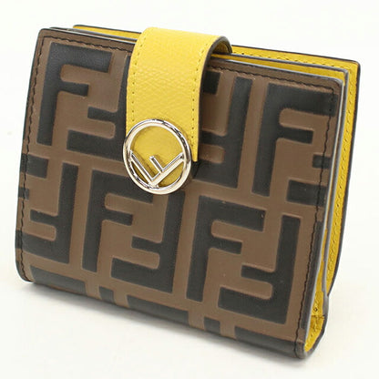 中古 フェンディ 二つ折り財布 二折財布 レディース ブランド FENDI エフイズフェンディ 8M0386 ブラウン USDFE114716011