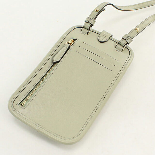 中古 フェンディ ショルダーバッグ ユニセックス ブランド FENDI オーロック フォンポーチ レザー 7AS131 グリーン USDFE114859011