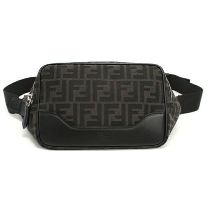 中古 フェンディ ボディバッグ メンズ ブランド FENDI ズッカ 7VA526 ブラック USDFE114932011
