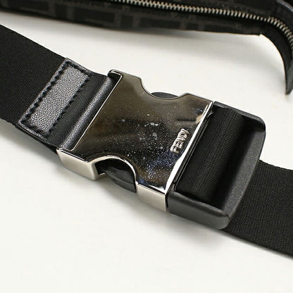 中古 フェンディ ボディバッグ メンズ ブランド FENDI ズッカ 7VA526 ブラック USDFE114932011