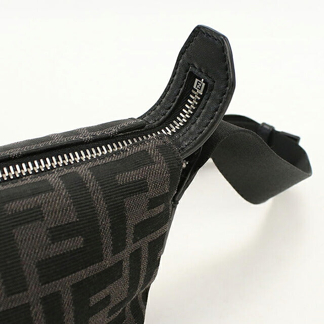 中古 フェンディ ボディバッグ メンズ ブランド FENDI ズッカ 7VA526 ブラック USDFE114932011