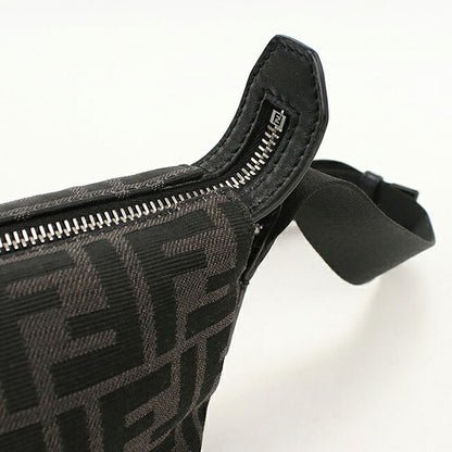中古 フェンディ ボディバッグ メンズ ブランド FENDI ズッカ 7VA526 ブラック USDFE114932011