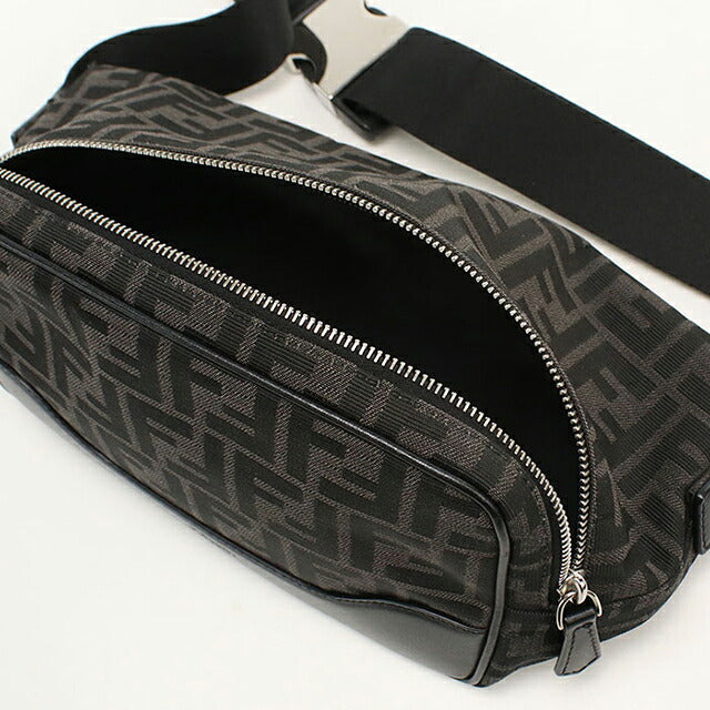 中古 フェンディ ボディバッグ メンズ ブランド FENDI ズッカ 7VA526 ブラック USDFE114932011