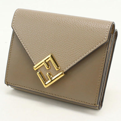 中古 フェンディ 三つ折り財布 三折財布 レディース ブランド FENDI FFダイヤモンド 8M0480 グレー USDFE115227011