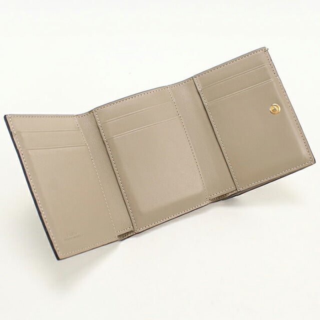 中古 フェンディ 三つ折り財布 三折財布 レディース ブランド FENDI FFダイヤモンド 8M0480 グレー USDFE115227011