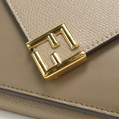 中古 フェンディ 三つ折り財布 三折財布 レディース ブランド FENDI FFダイヤモンド 8M0480 グレー USDFE115227011