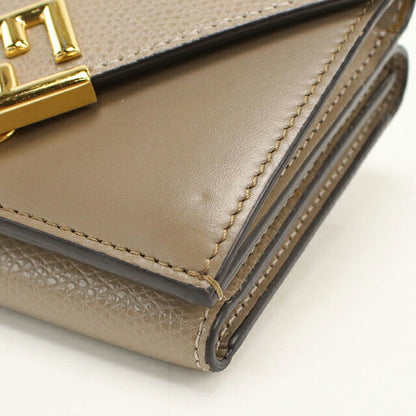 中古 フェンディ 三つ折り財布 三折財布 レディース ブランド FENDI FFダイヤモンド 8M0480 グレー USDFE115227011