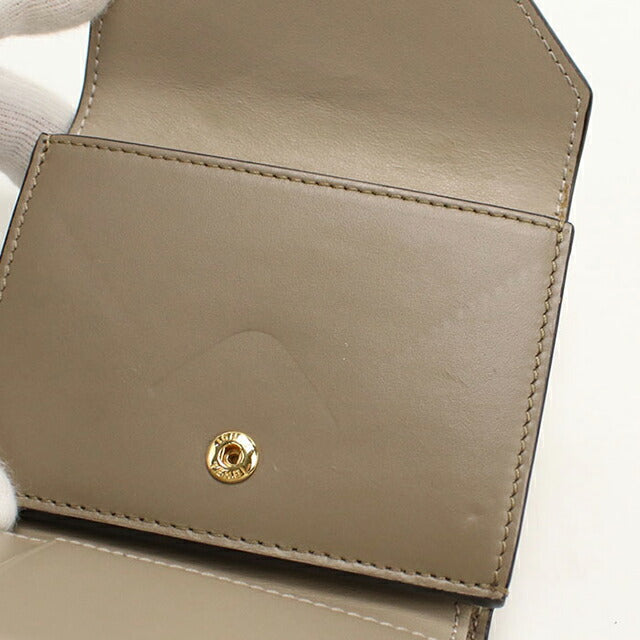 中古 フェンディ 三つ折り財布 三折財布 レディース ブランド FENDI FFダイヤモンド 8M0480 グレー USDFE115227011