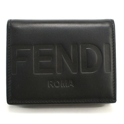 中古 フェンディ 二つ折り財布 二折財布 レディース ブランド FENDI フェンディ ローマ 8M0420 ブラック USDFE115229011