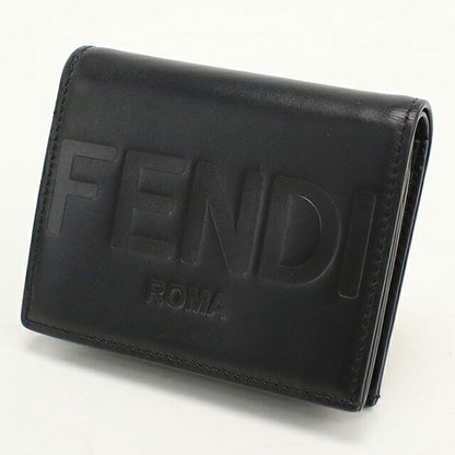 中古 フェンディ 二つ折り財布 二折財布 レディース ブランド FENDI フェンディ ローマ 8M0420 ブラック USDFE115229011