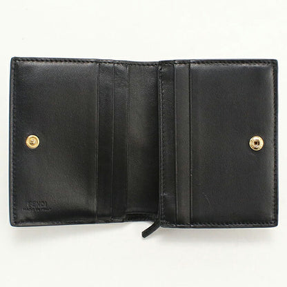 中古 フェンディ 二つ折り財布 二折財布 レディース ブランド FENDI フェンディ ローマ 8M0420 ブラック USDFE115229011