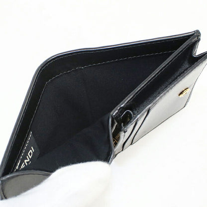 中古 フェンディ 二つ折り財布 二折財布 レディース ブランド FENDI フェンディ ローマ 8M0420 ブラック USDFE115229011