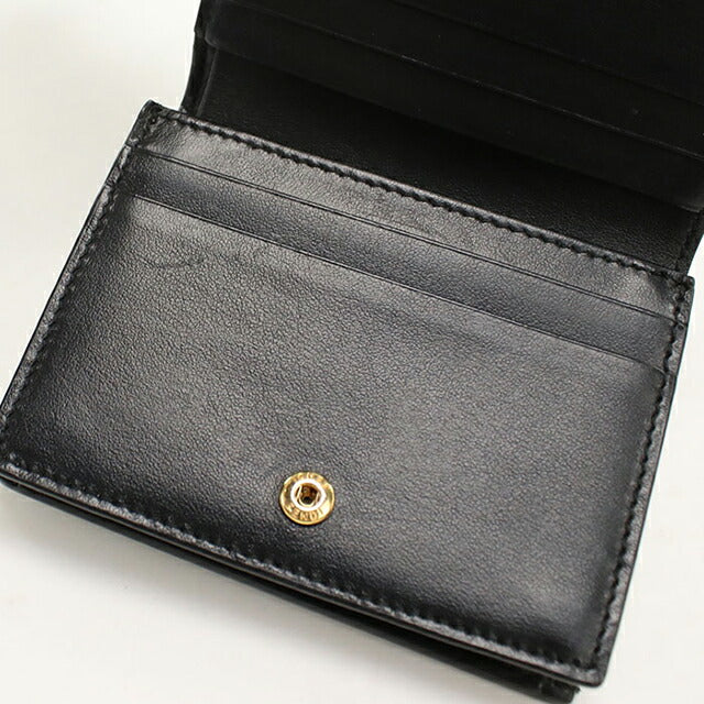 中古 フェンディ 二つ折り財布 二折財布 レディース ブランド FENDI フェンディ ローマ 8M0420 ブラック USDFE115229011