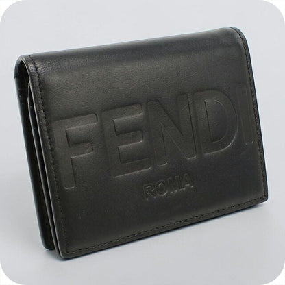 中古 フェンディ 二つ折り財布 二折財布 レディース ブランド FENDI フェンディ ローマ 8M0420 ブラック USDFE115229011