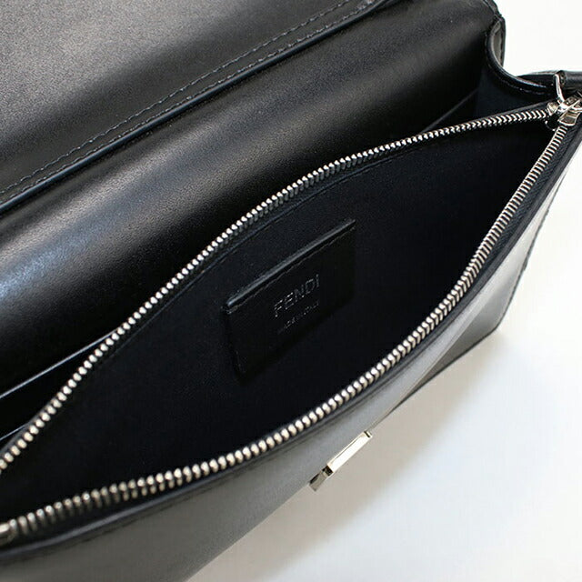 中古 フェンディ チェーンウォレット レディース ブランド FENDI エフイズフェンディ 8BS006 ブラック USDFE115313011