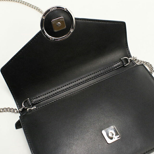 中古 フェンディ チェーンウォレット レディース ブランド FENDI エフイズフェンディ 8BS006 ブラック USDFE115313011