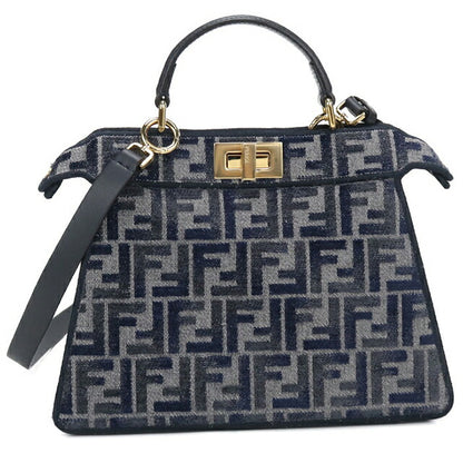 中古 フェンディ ハンドバッグ レディース ブランド FENDI ピーカーブー 2WAY 8BN327 ネイビー USDFE115749011