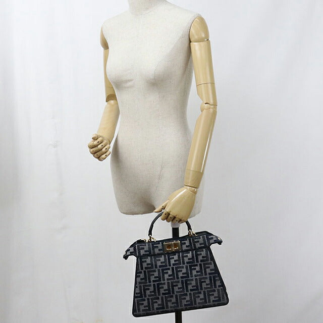 中古 フェンディ ハンドバッグ レディース ブランド FENDI ピーカーブー 2WAY 8BN327 ネイビー USDFE115749011