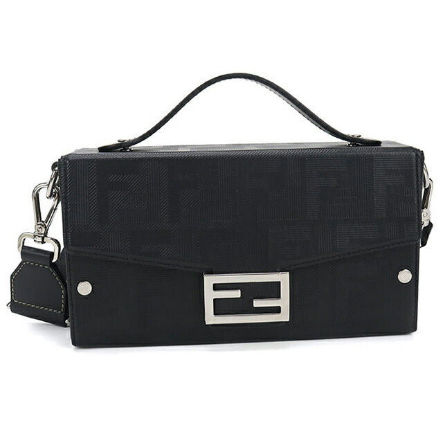 中古 フェンディ ハンドバッグ メンズ ブランド FENDI バゲット ソフトトランク 7VA565 ブラック USDFE115830011
